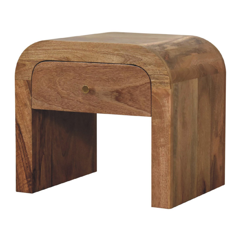 Aviance 17.7'' W Solid Wood Nightstand, Beige