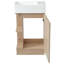 Ensemble de meuble-lavabo simple 18,61 po avec plateau en céramique Josslin-216279531