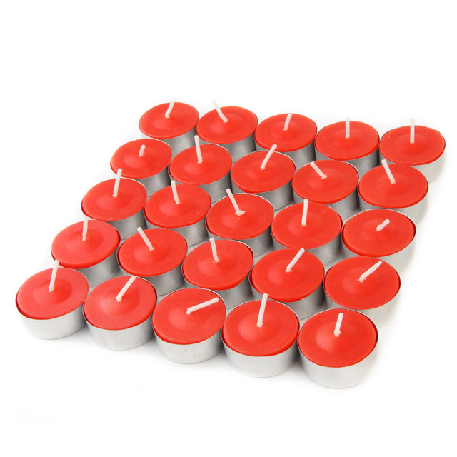 Bougie parfumée Citronella, Rouge, Ensemble de 100