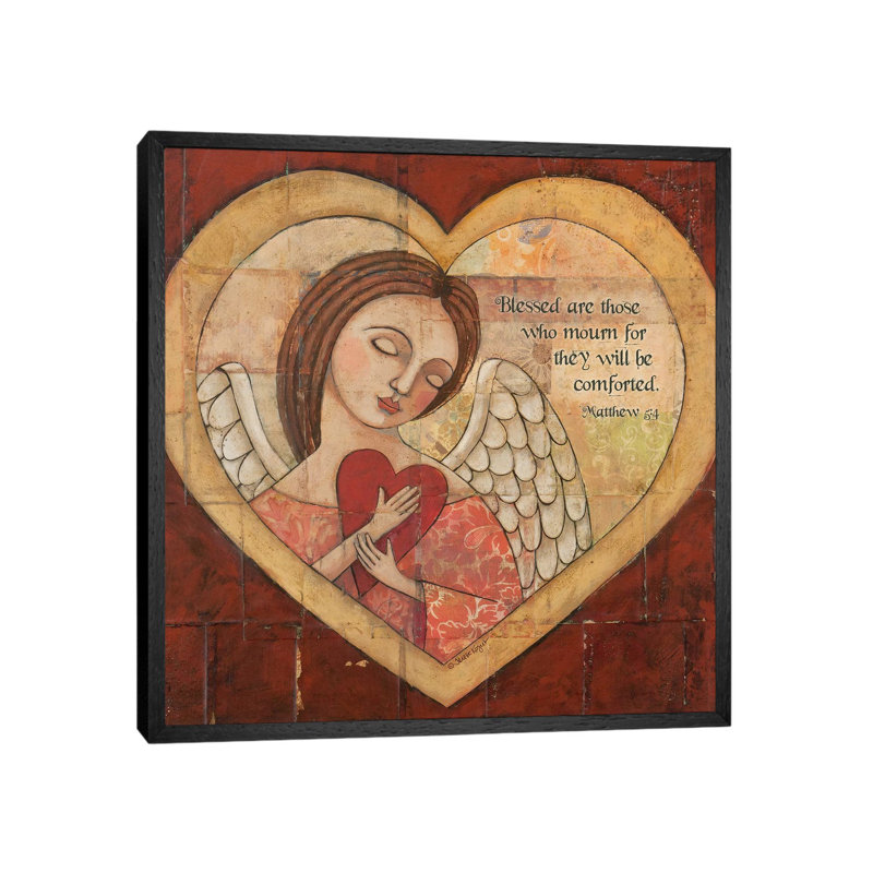 He First Loved Us Mourn by Teresa Kogut - Painting on Canvas, Black Framed, 45.72 cm H x 45.72 cm W