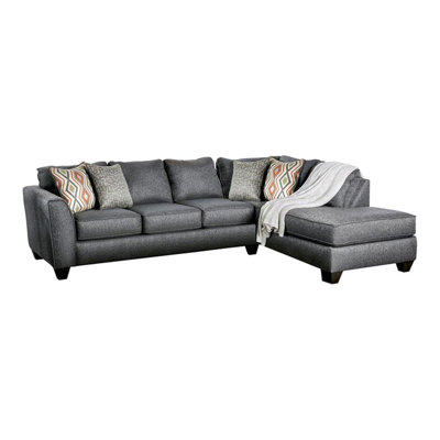 119.4" W Transitional Sectional, Gray