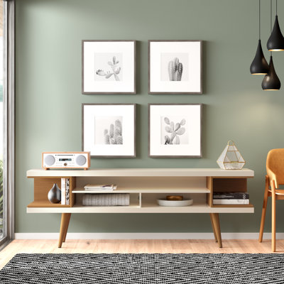 Utopia 70" Contemporary Modern 5-Shelf TV Stand for TVs up to 65" in White
