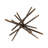 Metal Iron Decorative Object with Abstract Spiked Sculptural Design and Intersecting Rod Structure for Modern Industrial Style Accents and Geometric Artistic Home Decor Display-427348758-427348757