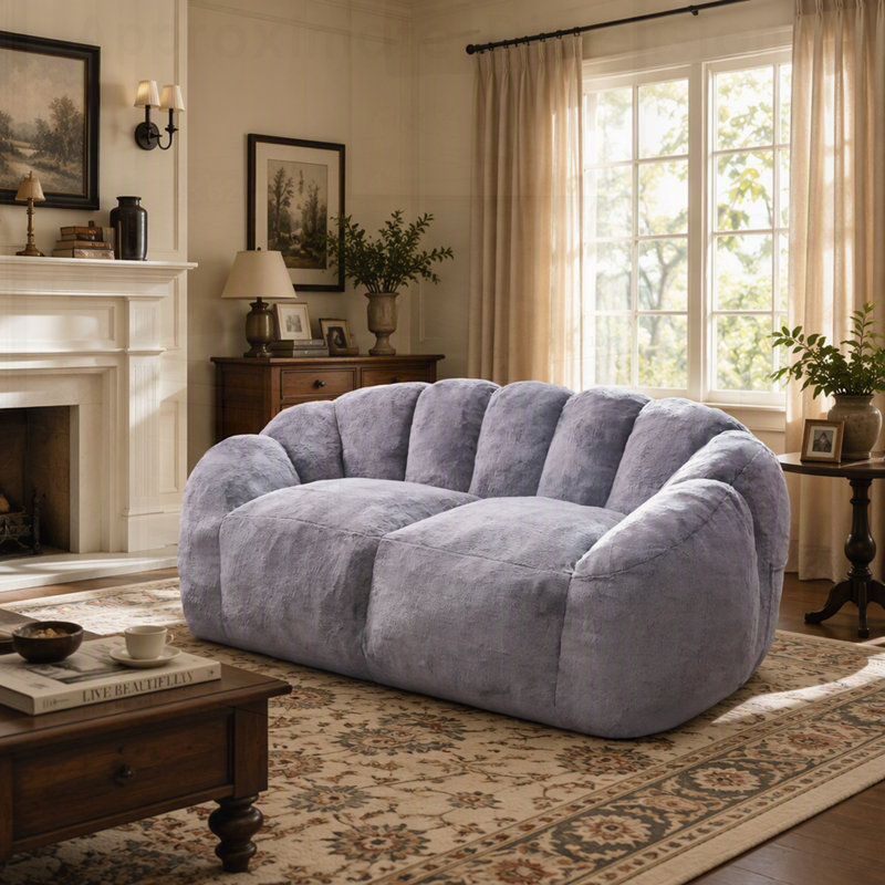 Pouf géant au design ergonomique et mousse haute densité pour un confort et un soutien ultimes, Gray