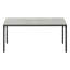 Table basse, accent, cocktail, rectangulaire, salon, L 40 po, stratifié gris, métal noir, contemporain, moderne