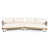 Beige Cushion/Gray Rope Teak Frame