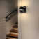 Sand Black 4.72 in. LED Wall Sconce with Remote Control Dimmable Multiple Color Temperatures Rotatable and Timer