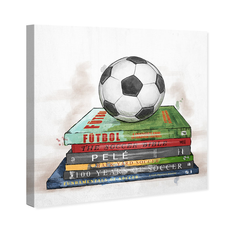 Soccer Soccer - Reproduction d'art graphique sur toile tendue, H 30 po x l 30 po x P 0,8 po