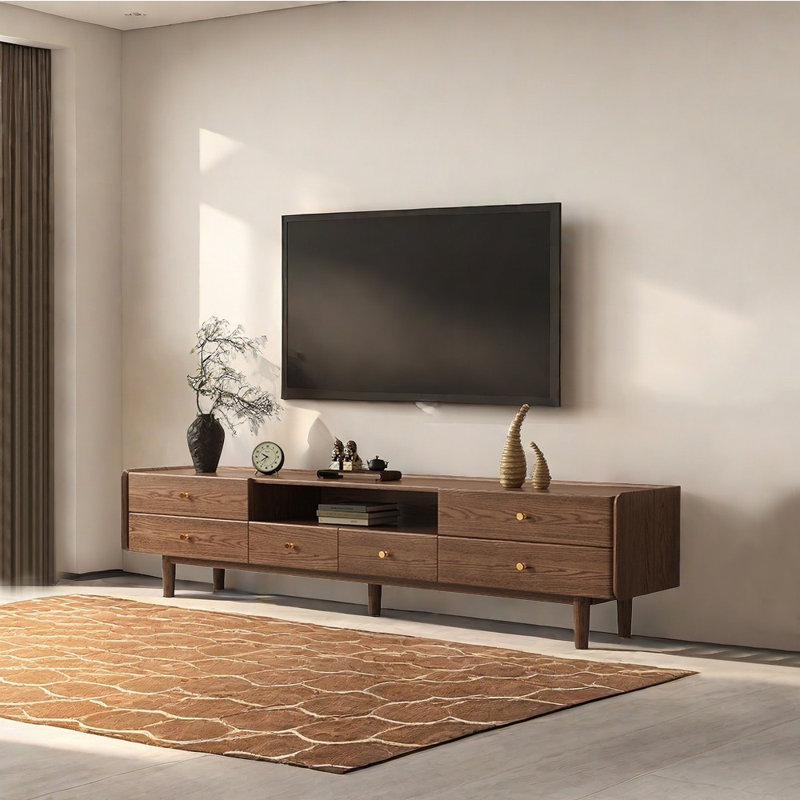 Meuble télé avec rangement de style rétro
