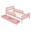Wood Platform Bed with Guardrails on Both Sides and Two Storage Drawers-949650004-949650011