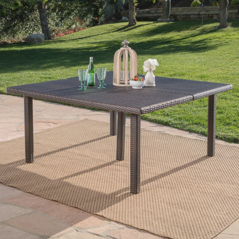 Table de salle à manger 64 ", Brun multi