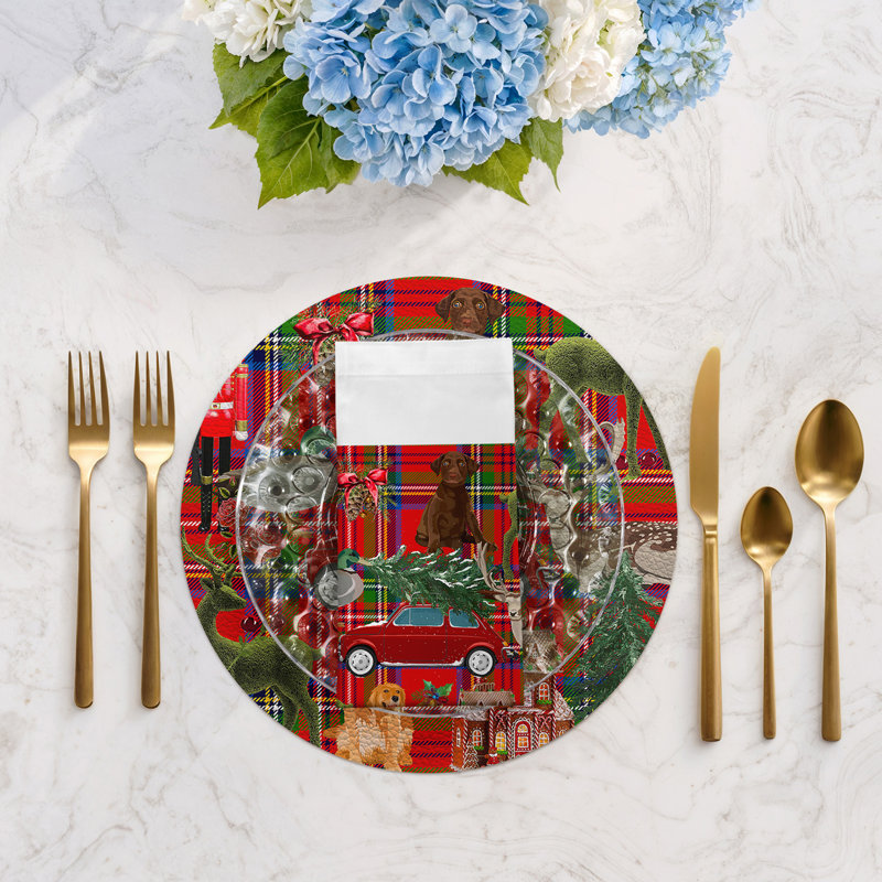 Ultimate Christmas Cotton Sateen Dinner Napkins, Plaid