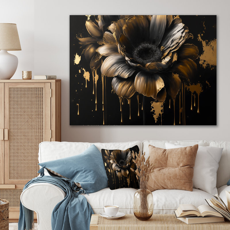 Plants & Flowers Wall Decor on Metal, 24" H x 32" W x 1" D