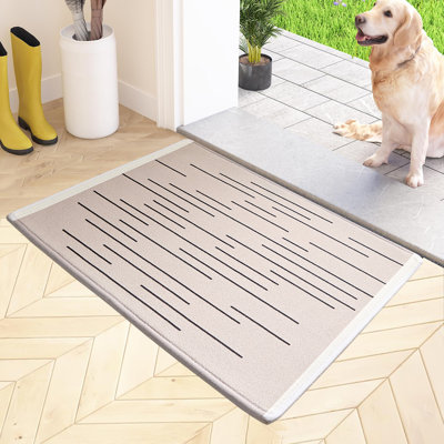 Front Door Mat, Durable Welcome Mat for Outdoor Indoor, Dirt Trapper Waterproof Non-Slip Door Mat for Entryway Patio Porch Bathroom