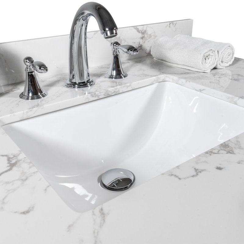 Comptoir de meuble-lavabo en pierre 31 pouces