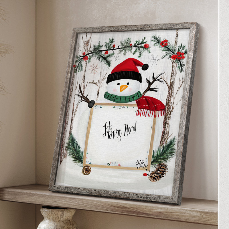 «Christmas Holiday Art XXV III», reproduction encadrée - bois massif, H 30 po x l 24 po
