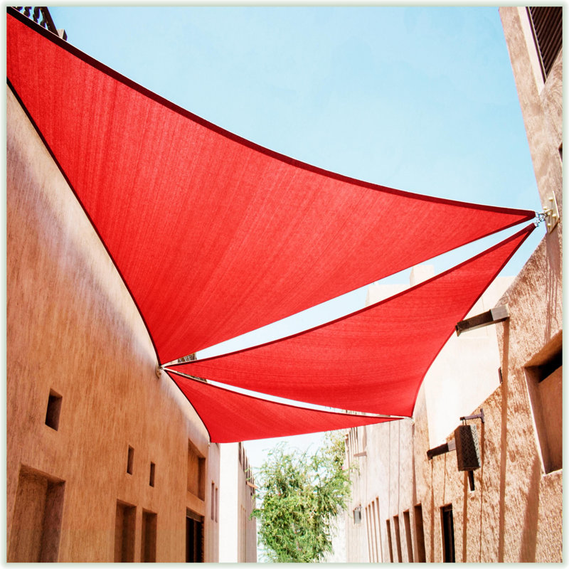 Toile d'ombrage en tissu Colourtree Triangle Sun, Rouge, 8 pi x 8 pi x 8 pi