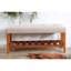 Charla Light Blue Fabric & Oak Finish Bench-1411814745