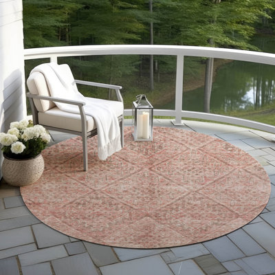 Tapis intérieur / extérieur rose Theodora 