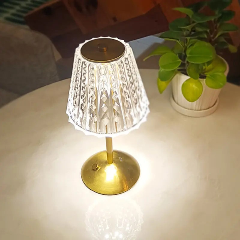 3 Color Modes And Stepless Dimmable LED Touch Light, Gold