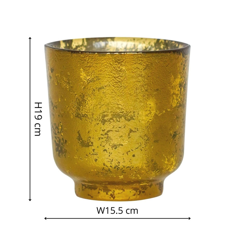Glass Tabletop / Centrepiece Tealight Holder, Gold