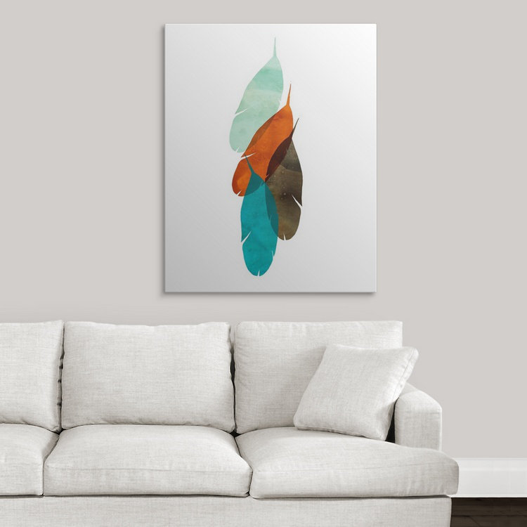 « mod plumes », impression, H 30 po x l 24 po x P 1,5 po, Toile