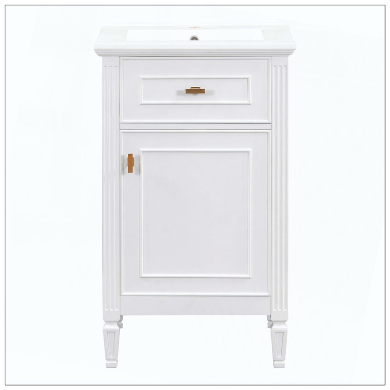 Pieds de meuble-lavabo de salle de bain, Blanc