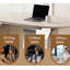 Table de salle à manger extensible en bois, table de cuisine ovale moderne avec un design à deux piliers élégant, parfait pour la salle à manger et le rassemblement, multifonctionnel et peu encombrant, salon et salle à manger.