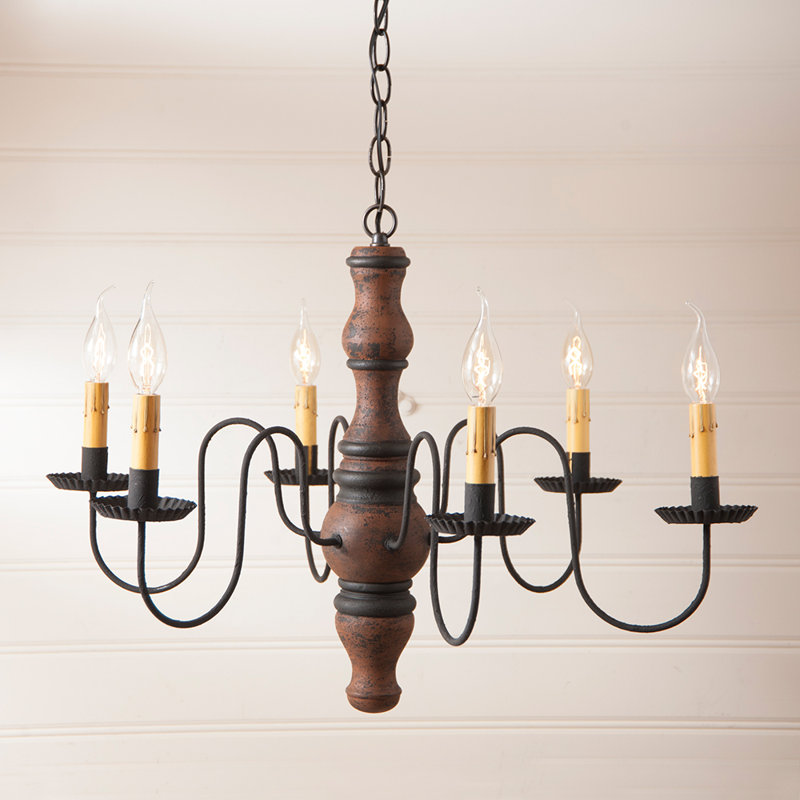 Lustree 6 lumières façon bougie/classique Samuelson, Citrouille Hartford