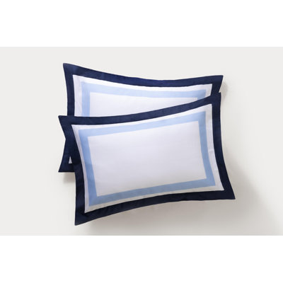 Ensemble de 2 taies décoratives pour chambre double à double bordure