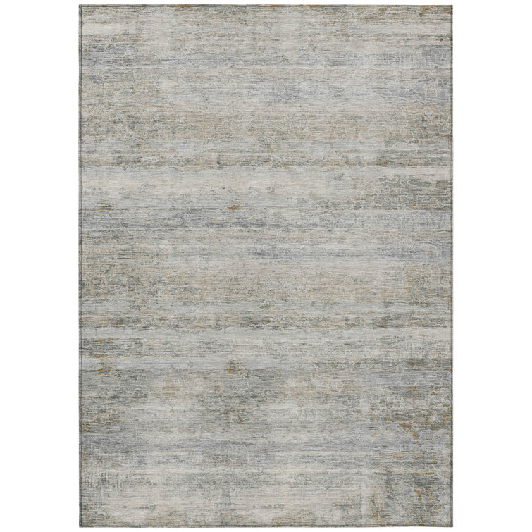 Machine Washable Indoor/Outdoor Colman ACN2154 Striped Rug