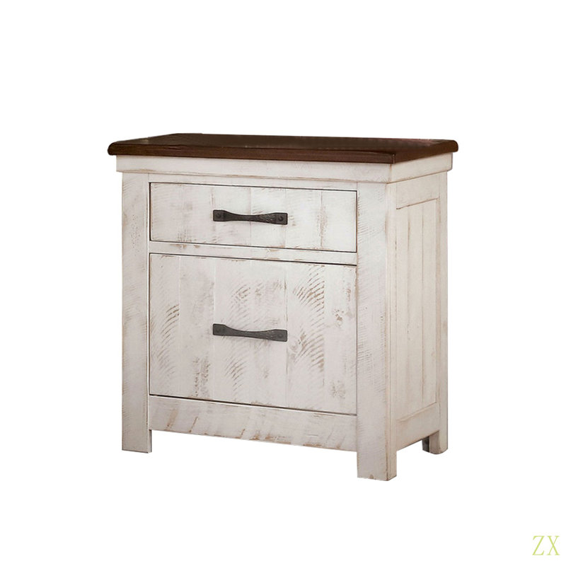 Table de chevet 3 tiroirs avec chargeurs USB pour chambre à coucher, salon, placard