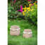 Ensemble de 2 pots à fleurs en ciment bruns 6,5 x 6,5 x 6 po