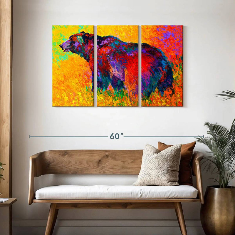Brampt Into The Wind Grizz, 28" H x 45" W