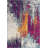 2' X 4' Magenta Abstract Dhurrie Area Rug