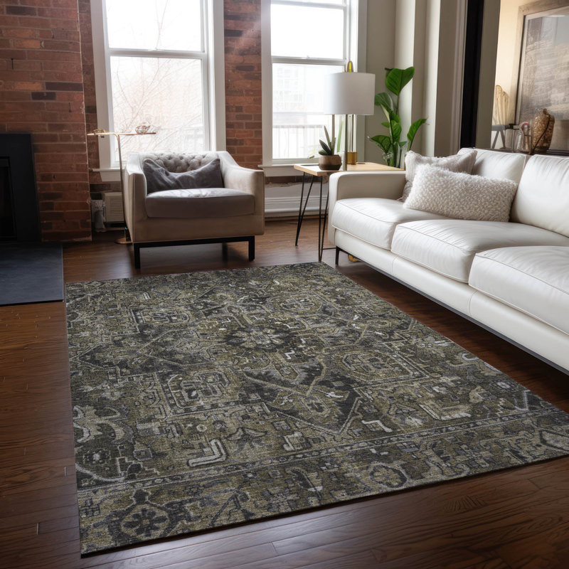 Tapis intérieur / extérieur Fordbridge avec envers antidérapant, Rectangle 10 pi x 14 pi