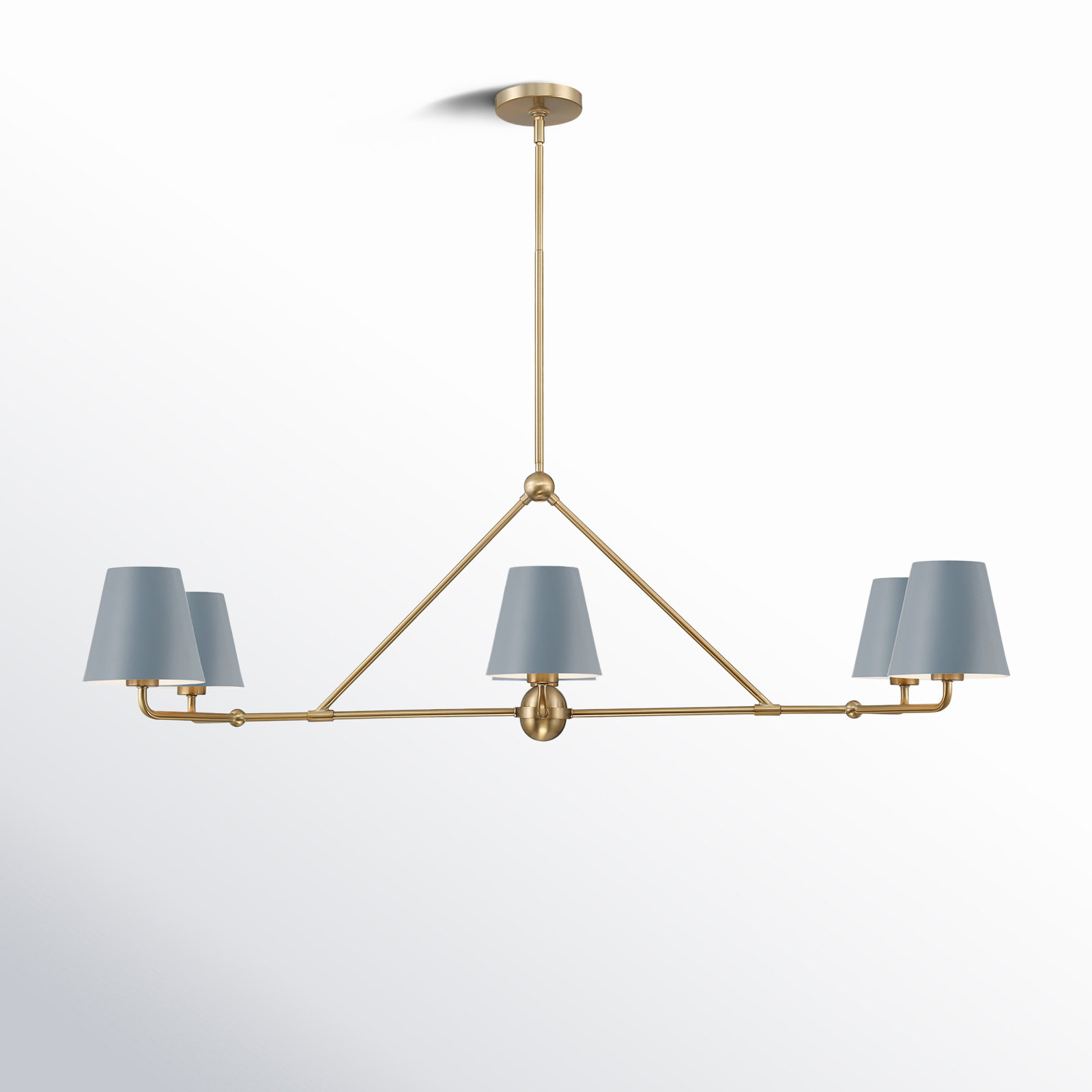 Joss & Main Kinston 6 - Light Shaded Modern Linear Chandelier & Reviews | Wayfair