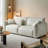 White Genuine Leather Modular Sofa cushion couch