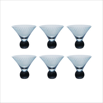 Pleated Footed Martini Glass