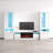 Duke 110.2" Modern Entertainment Center with Electric Fireplace, High Gloss Finish, Media Storage-78687420