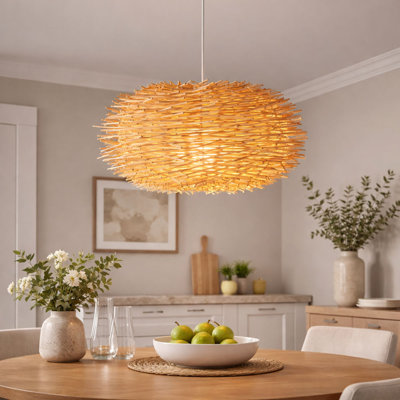 Bridgete 1 - Light Natural Shaded Pendant