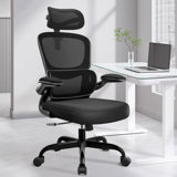 Lidwien Ergonomic Breathable Mesh Office Chair with Adjustable Headrest and Flip-Up Arms