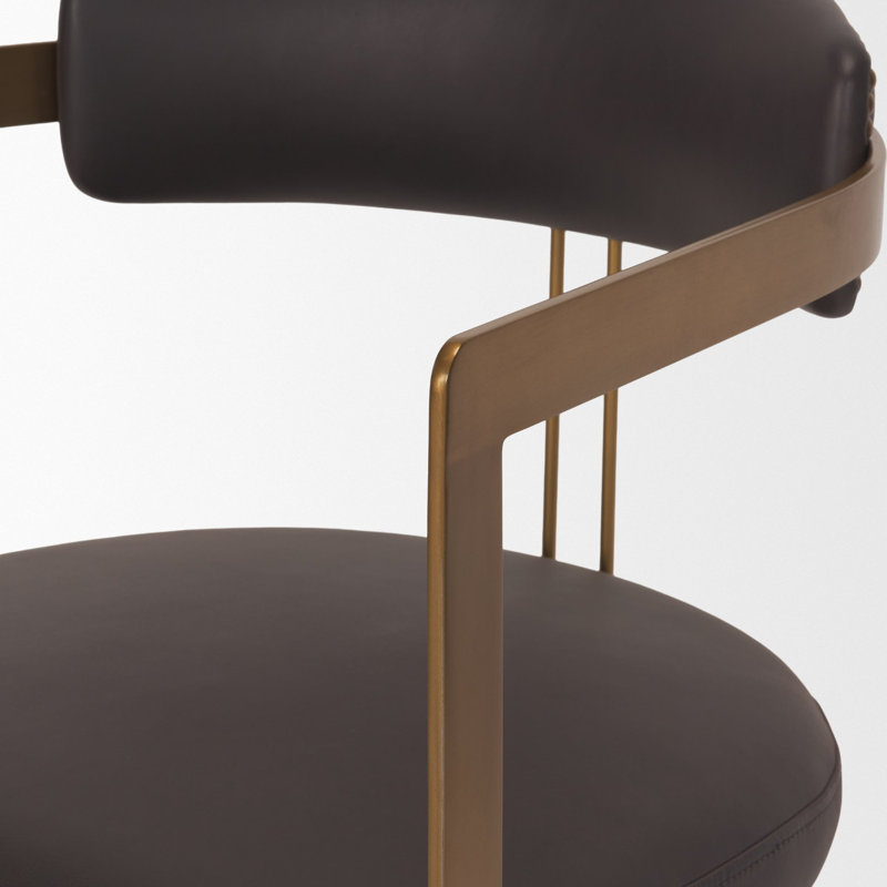 Hoskins I Arm Chair, Charcoal Brown