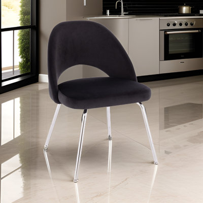 Chaise parsons en velours Yori