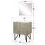 Meuble-lavabo rustique avec comptoir en marbre de culture, robinet inclus Miroir, nickel brossé traditionnel-212614409