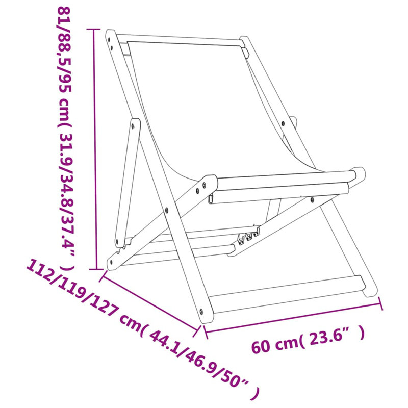 Anasia Folding Deck Chair, Green