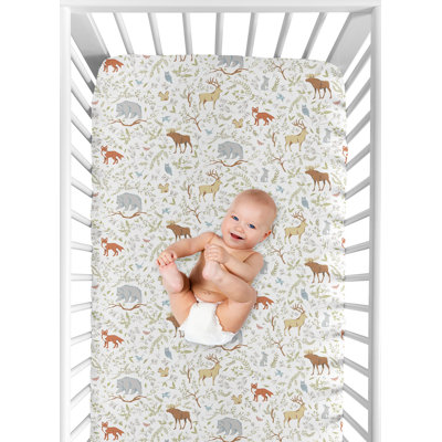 Drap-housse pour lit de bébé Woodland Toile