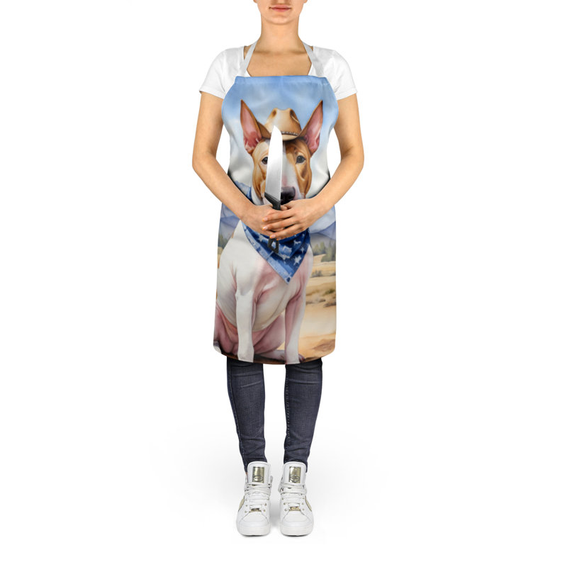 Tablier de bienvenue Bull Terrier Cowboy