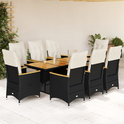 Bistro Set Black, Cream White