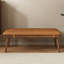 Banc rembourré en cuir massif brun-828419014